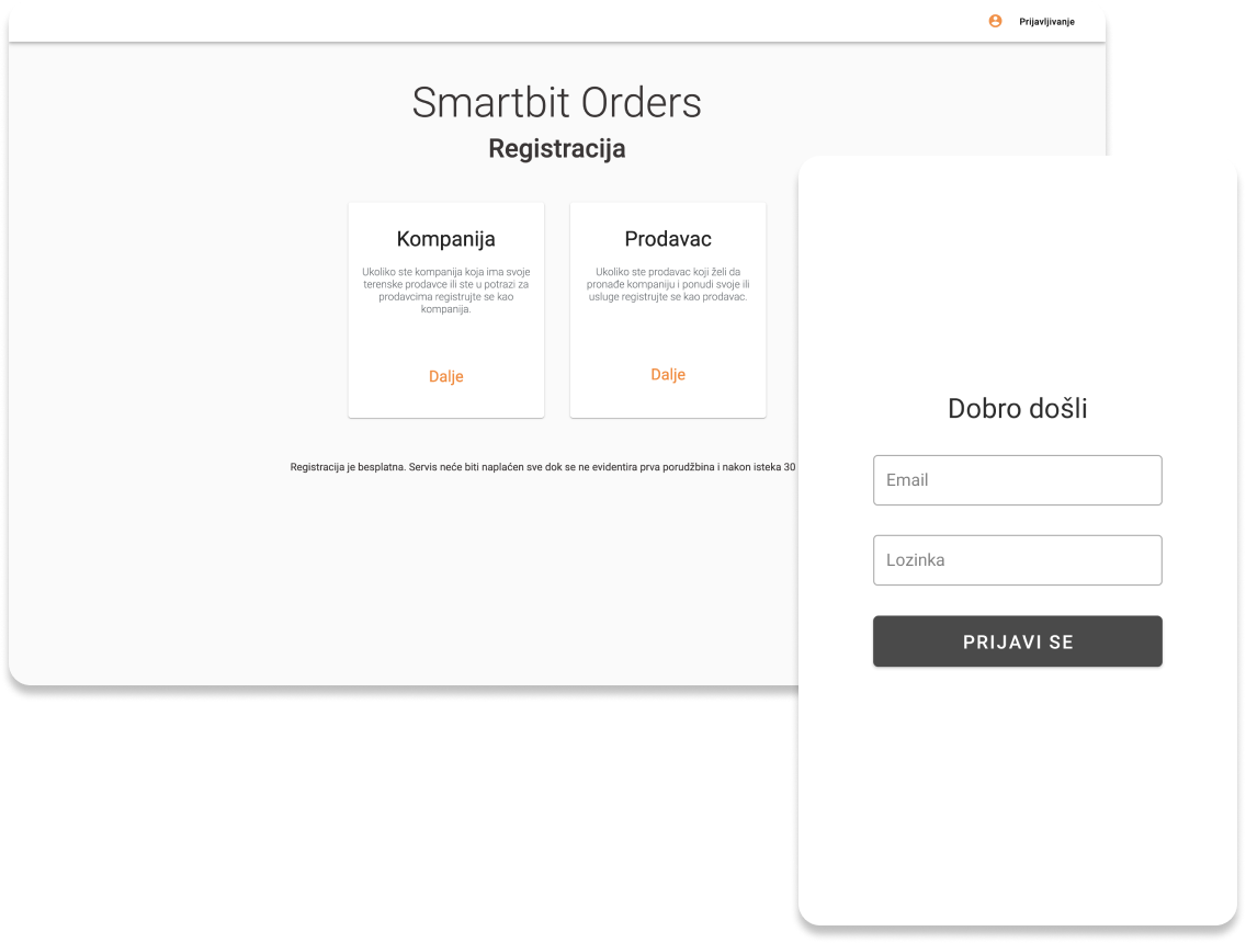 Desktop and mobile login